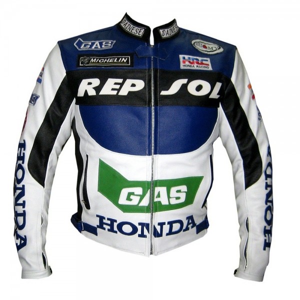 Repsol-GAS-Motorcycle-Leather-Jacket.jpg HONDA Repsol GAS Motorcycle Leather Jacket - Image 1