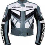 Silver V.rod Motorcycle Racing Leather Jacket