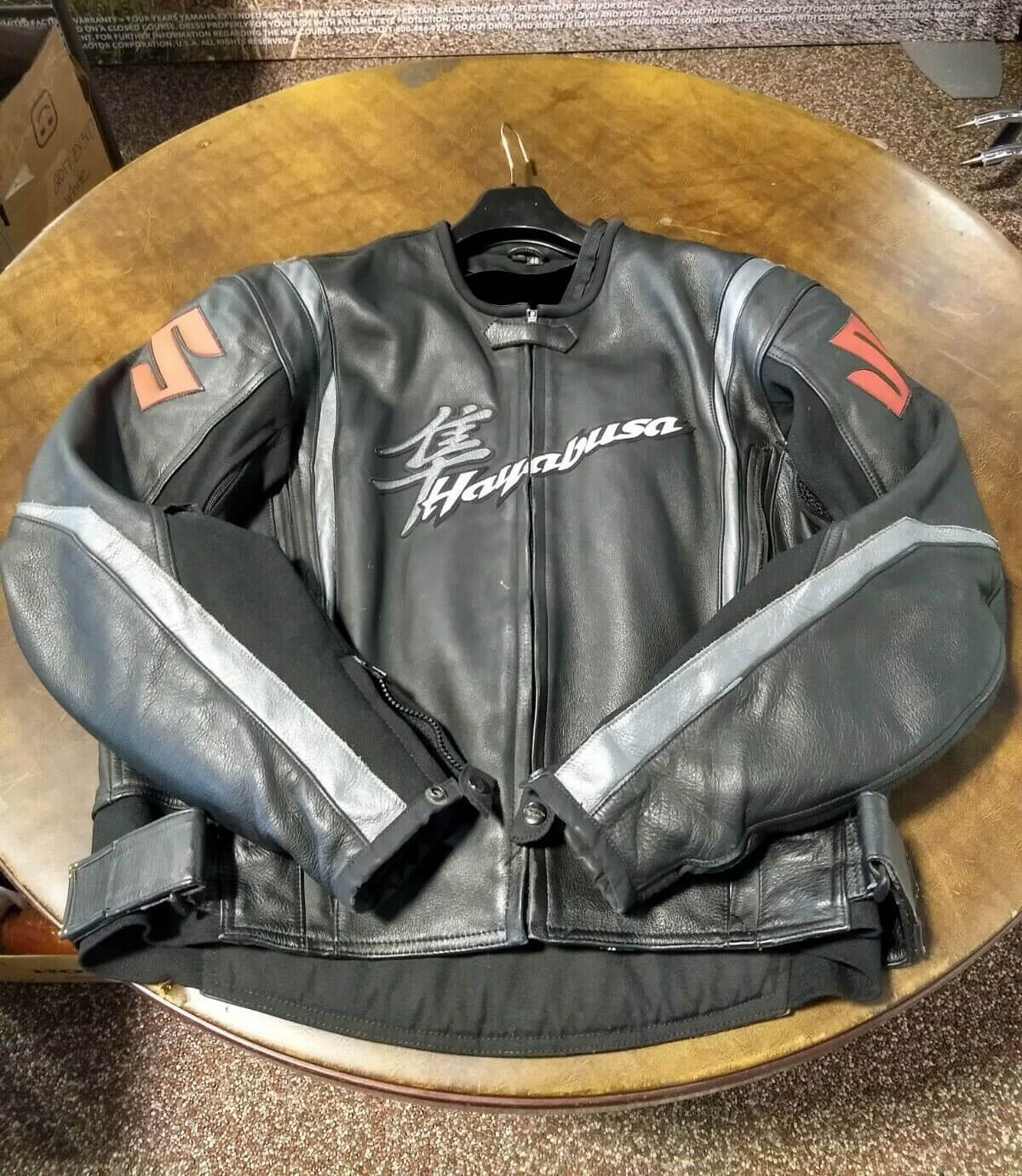 Suzuki-Black-Hayabusa-Motorcycle-Leather-Jacket-2.jpg Suzuki Black Hayabusa Motorcycle Leather Jacket - Image 1