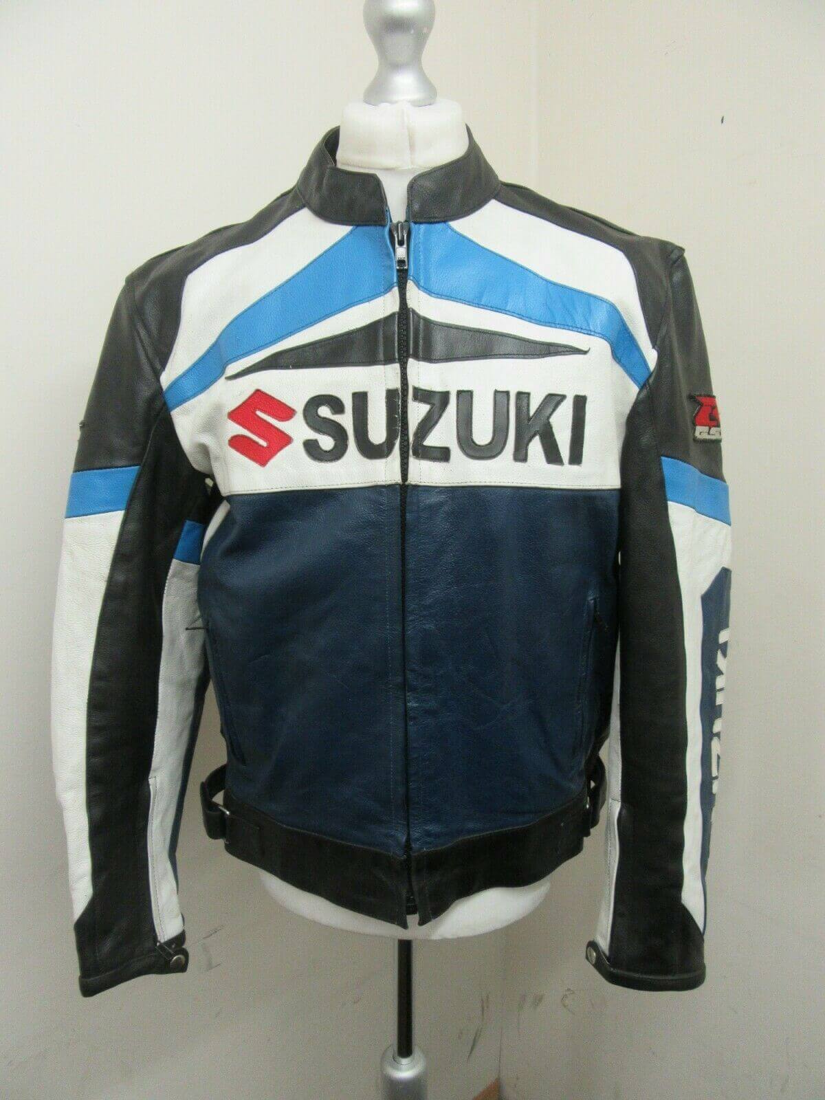 Suzuki-Blue-Motorcycle-Racing-Leather-Jacket-3.jpg Suzuki Blue Motorcycle Racing Leather Jacket - Image 1