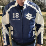 Suzuki GSXR Dunlap 18 Motorcycle Leather Jacket