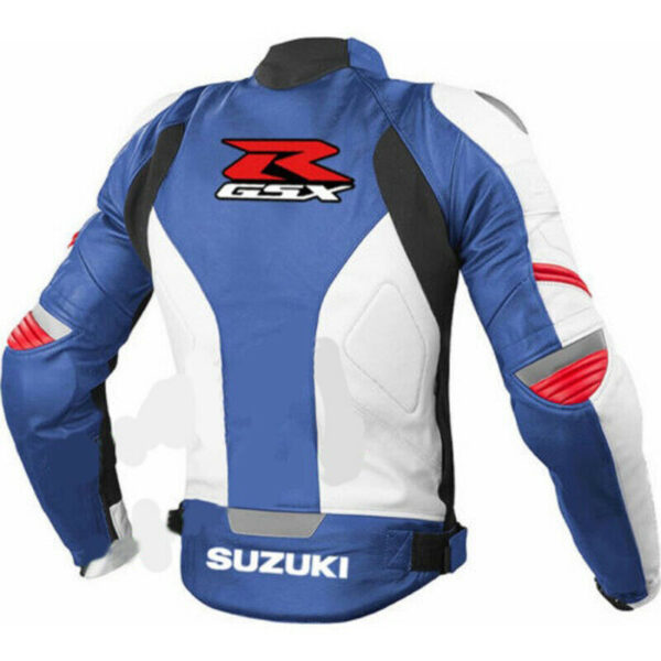Suzuki  Blue And White GSXR Motorcycle Jacket - Image 2