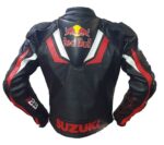 Suzuki GSXR Red Bull Motorcycle Leather Jacket - Image 2