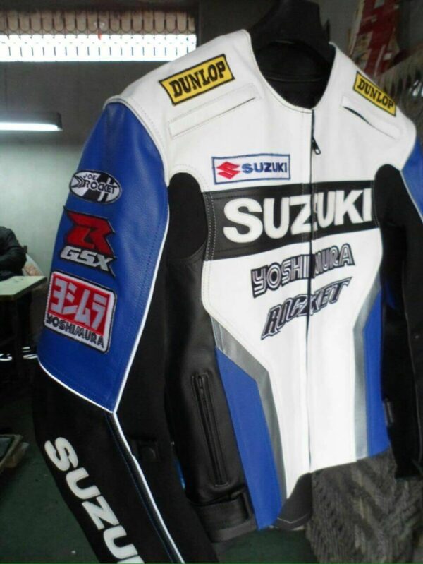 Suzuki GSXR Yoshimura Motorcycle Racing Jacket - Image 3