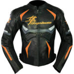 Suzuki Hayabusa Black Motorcycle Leather Jacket