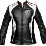 Suzuki Hayabusa Motorcycle Racing Leather Black Jacket