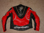Suzuki Hayabusa Motorcycle Red Leather Jacket - Image 2