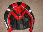 Suzuki Hayabusa Motorcycle Red Leather Jacket