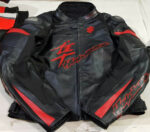 Suzuki Hayabusa Red Black Motorcycle Jacket