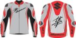 Suzuki Hayabusa Red White Motorcycle Jacket - Image 3