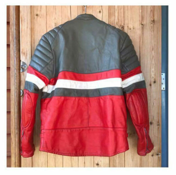 Suzuki Red Black Motorcycle Racing Jacket - Image 2