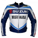 Suzuki Yoshimura Blue and White Motorcycle Jacket