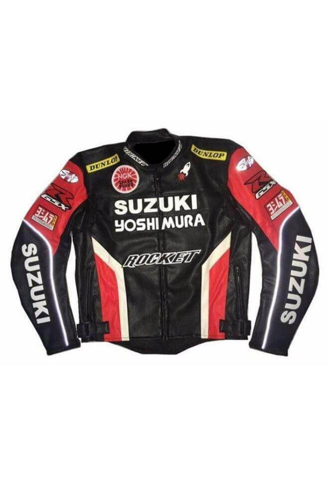 Suzuki-Yoshimura-Red-Motorcycle-Leather-Jacket-1.jpg Suzuki Yoshimura Red Motorcycle Leather Jacket - Image 1