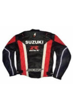 Suzuki Yoshimura Red Motorcycle Leather Jacket - Image 2