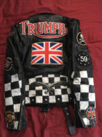 Triumph Jack Scull England Flag Leather Jacket - Image 2