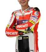 Valentino Rossi Ducati Corse MotoGP Motorcycle Leather Suit - Image 2
