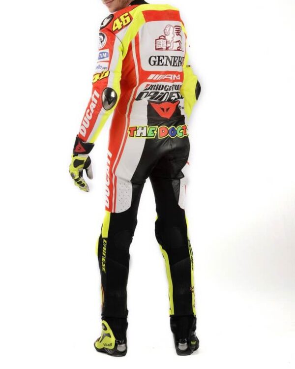 Valentino Rossi Ducati Corse MotoGP Motorcycle Leather Suit - Image 6