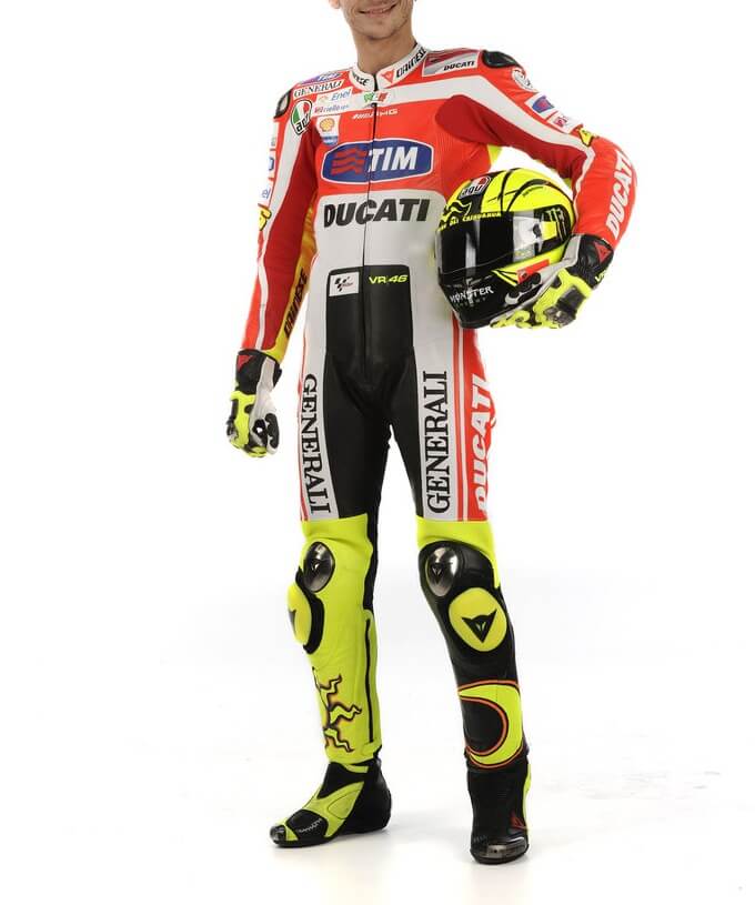 Valentino-Rossi-Ducati-Corse-MotoGP-Motorcycle-Leather-Suit-7.jpg Valentino Rossi Ducati Corse MotoGP Motorcycle Leather Suit - Image 1