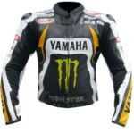 Valentino Rossi Yamaha Monster Energy Bike Racing Leather Jacket