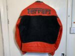 Vintage 80's Ferrari Red And Black Biker Leather Jacket - Image 2