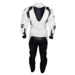 White And Black Motorcycle Leather Suit - Image 2