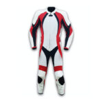 White Motorcycle Leather Racing Suit
