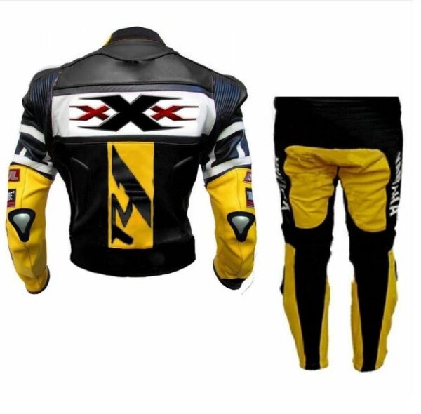 Yamaha Yellow R1 Motorcycle Leather Racing Suit - Image 2