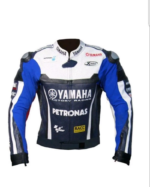 Yamaha blue & white Motorcycle Leather Jacket