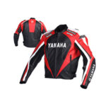 Yamaha Motorcycle black and red Racing Leather Jacket