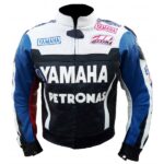 Yamaha Blue And White Racing Motorcycle Jacket