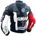Yamaha Blue And White Racing Motorcycle Jacket - Image 2