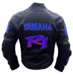 Yamaha Black Motorbike Leather Jacket Men - Image 2