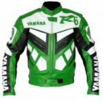 Yamaha Original Green White Cool R6 Biker Leather Racing Jacket