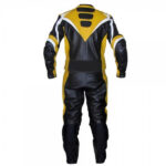 Yellow & Black Motorcycle Sports Racing Leather Suit - Image 2