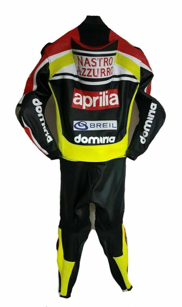 Aprilia Black Motorbike Racing Leather Suit - Image 2