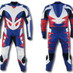 Awesome Blue Motorbike Leather Suit