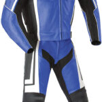 Black And Blue Custom Racing Motorcycle Jackets With Safety Pads