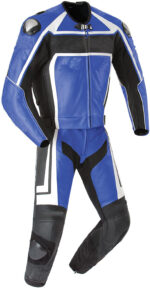 Black And Blue Custom Racing Motorcycle Jackets With Safety Pads