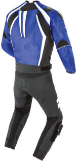 Black And Blue Custom Racing Motorcycle Jackets With Safety Pads - Image 2