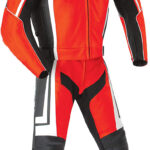 Black And Red Color Custom Racing Motorcycle Jackets With Safety Pads