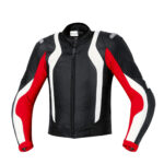 Black And Red Motorcycle Jacket With Armor Protection