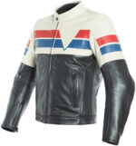 Black And White Motorcycle Racing jacket With Protection