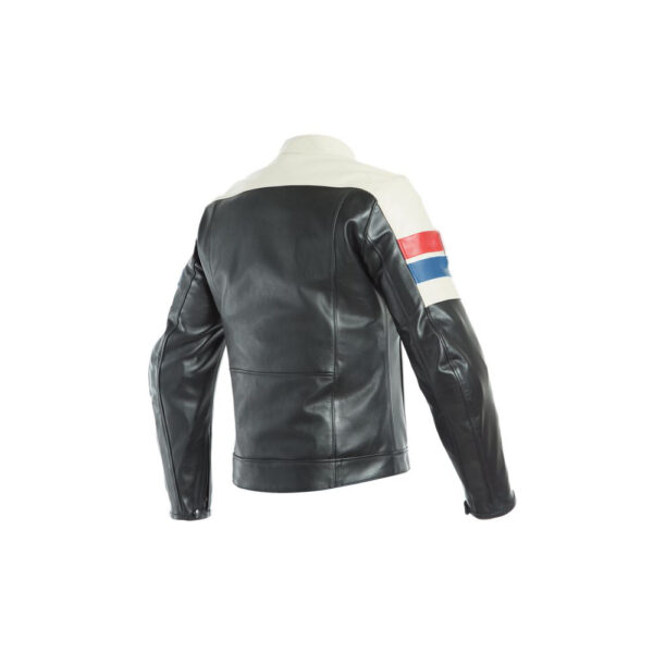 Black And White Motorcycle Racing jacket With Protection - Image 2