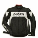 Black Ducati Racing Motorbike Leather Jacket Ce Approved