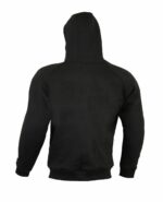 Black Motorcycle Hooded Jacket with safety pads - Image 2