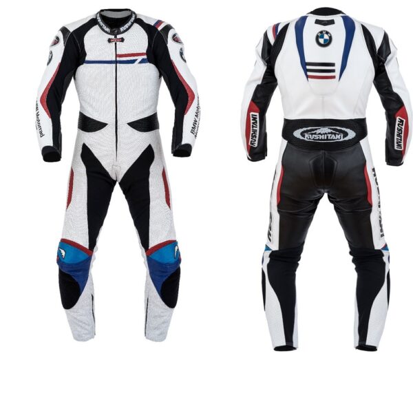 BMW Motorbike White Leather Suit - Image 2