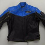 Buell Blue And White Motorcycle Leather Jacket
