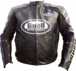 Buell Motorcycle Racing Leather Jacket with CE Armor
