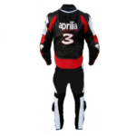 Custom Aprilia Racing Motorcycle Leather Suit - Image 2