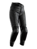 Custom Black And Grey Motorcycle Leather Pant